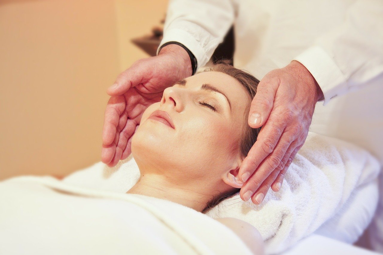 Person having Reiki treatment